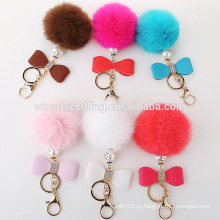 Мех pom pom keyrings мех кролика меховой брелок мех помпоном мешок прелести